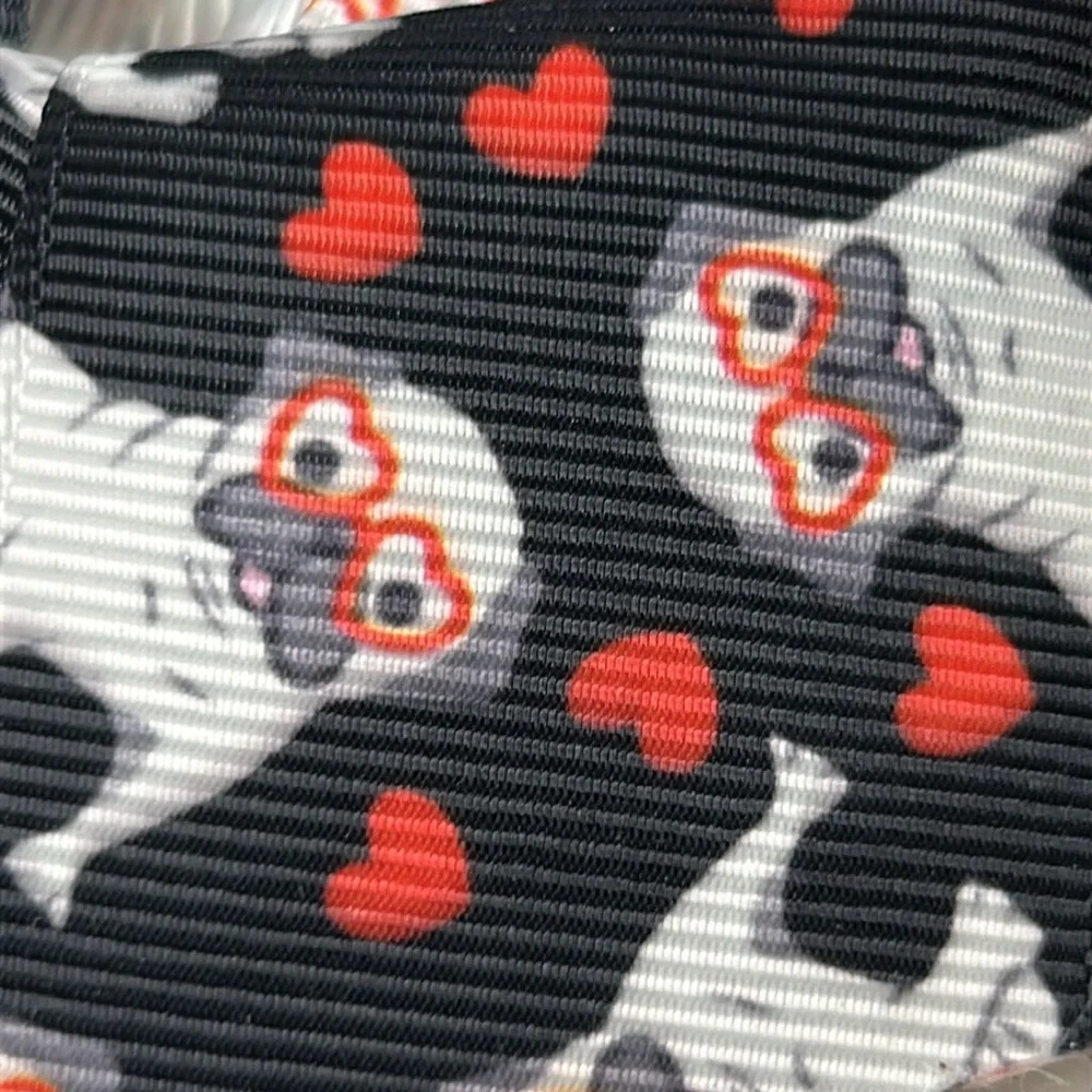 PUG Dogs Grosgrain All Over Print Bundle of 3 Adorable Hair Bows‎ Super Cute NWT